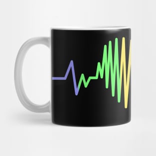 Pride Heart Beat Pulse LGBTQ Community Pride Month Rainbow Mug